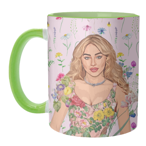 Floral Sabrina - unique mug by DOLLY WOLFE