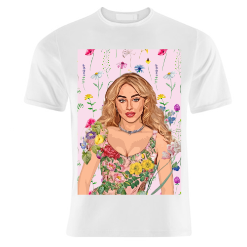 Floral Sabrina - unique t shirt by DOLLY WOLFE