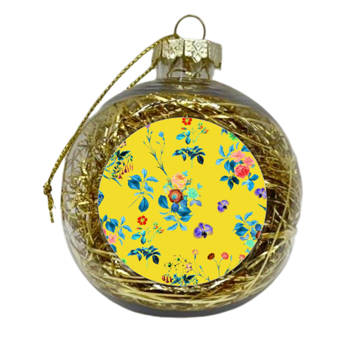 Floral Shower II - xmas bauble by Uma Prabhakar Gokhale