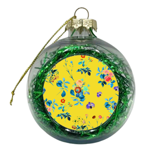 Floral Shower II - xmas bauble by Uma Prabhakar Gokhale