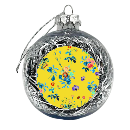 Floral Shower II - xmas bauble by Uma Prabhakar Gokhale