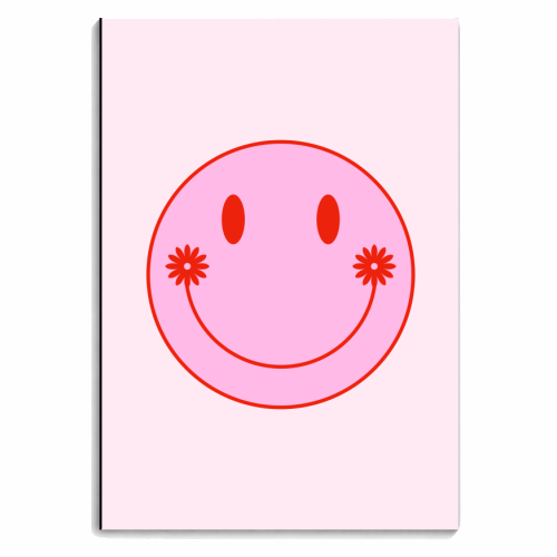 Floral Smile Emoji - personalised A4, A5, A6 notebook by Adam Regester