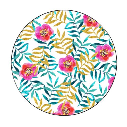 Floral Sweetness - Circle Sticker by Uma Prabhakar Gokhale