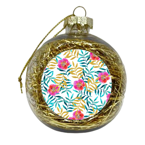 Floral Sweetness - xmas bauble by Uma Prabhakar Gokhale