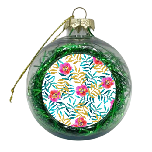 Floral Sweetness - xmas bauble by Uma Prabhakar Gokhale