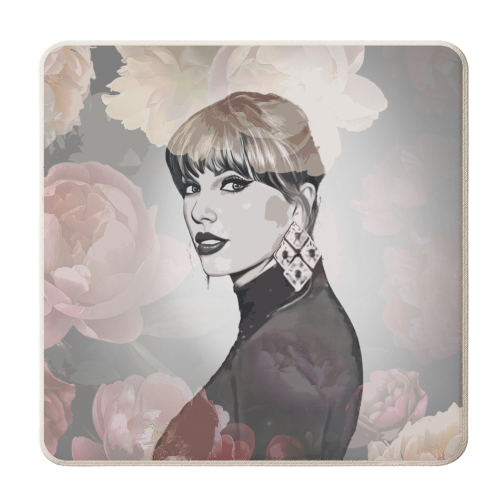 Floral T - personalised beer coaster by DOLLY WOLFE