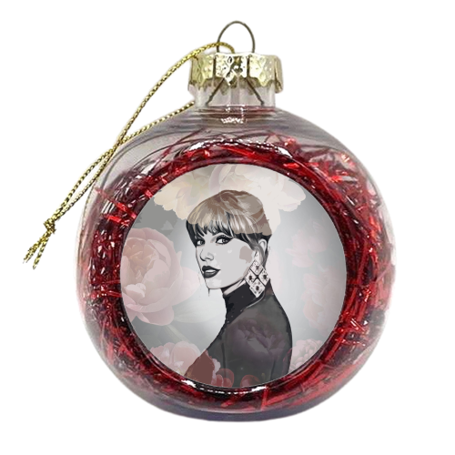 Floral T - xmas bauble by DOLLY WOLFE
