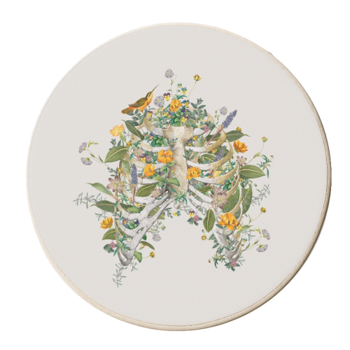 Floral Thorax - personalised beer coaster by Frida Floral Studio