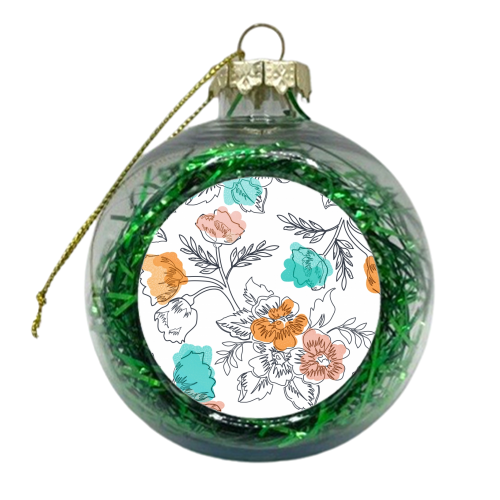 Floral Thoughts - xmas bauble by Uma Prabhakar Gokhale