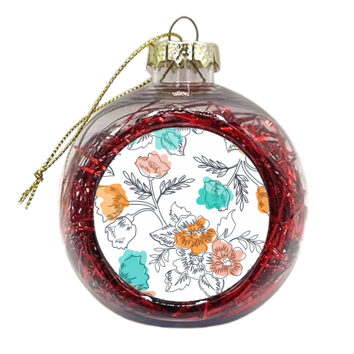 Floral Thoughts - xmas bauble by Uma Prabhakar Gokhale