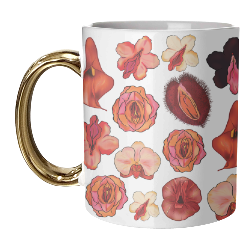 Floral Vagina - unique mug by Niomi Fogden