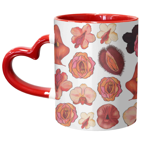 Floral Vagina - unique mug by Niomi Fogden