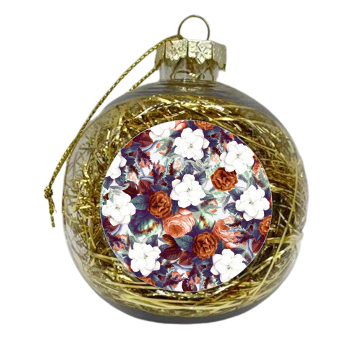 Floral Wonder - xmas bauble by Uma Prabhakar Gokhale