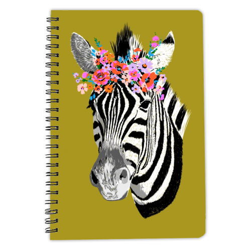 FLORAL ZEBRA - personalised A4, A5, A6 notebook by PEARL & CLOVER