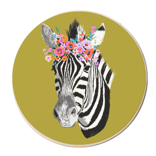 FLORAL ZEBRA - personalised beer coaster by PEARL & CLOVER