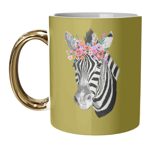 FLORAL ZEBRA - unique mug by PEARL & CLOVER