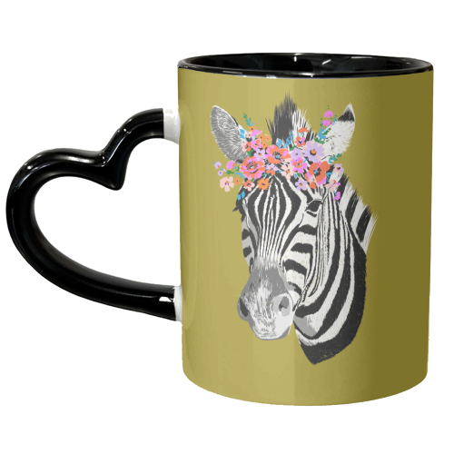 FLORAL ZEBRA - unique mug by PEARL & CLOVER