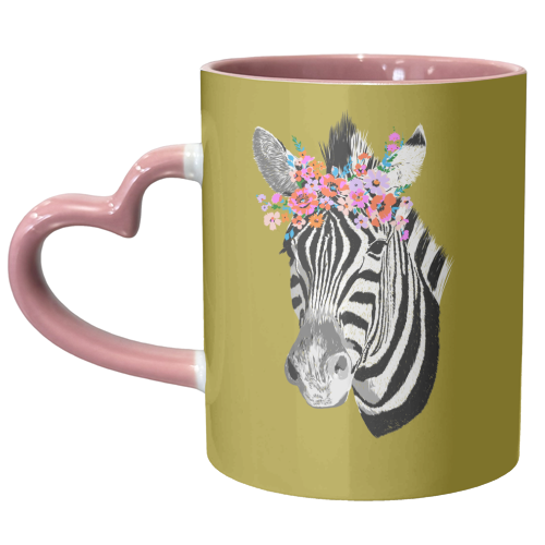 FLORAL ZEBRA - unique mug by PEARL & CLOVER
