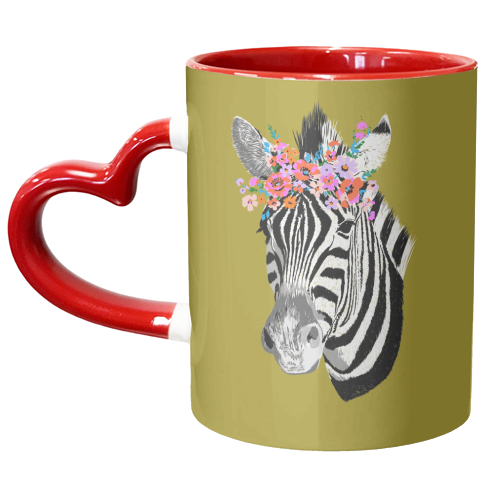 FLORAL ZEBRA - unique mug by PEARL & CLOVER