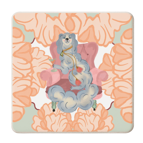 Florally Fabulous Staffordshire Dog Figurine - personalised beer coaster by Steph Pryor