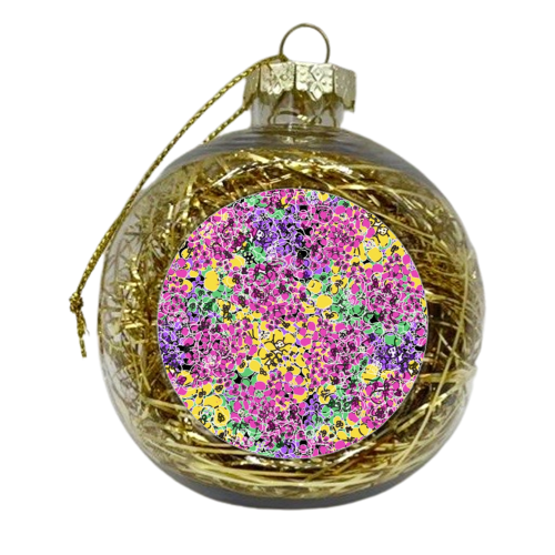 Florals - xmas bauble by Rosemaria Romero