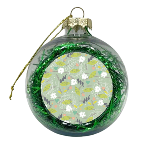 florals - xmas bauble by Faye Gollaglee