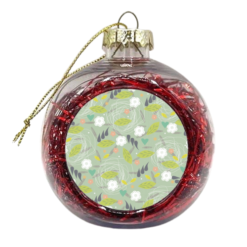 florals - xmas bauble by Faye Gollaglee