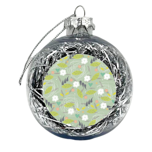 florals - xmas bauble by Faye Gollaglee