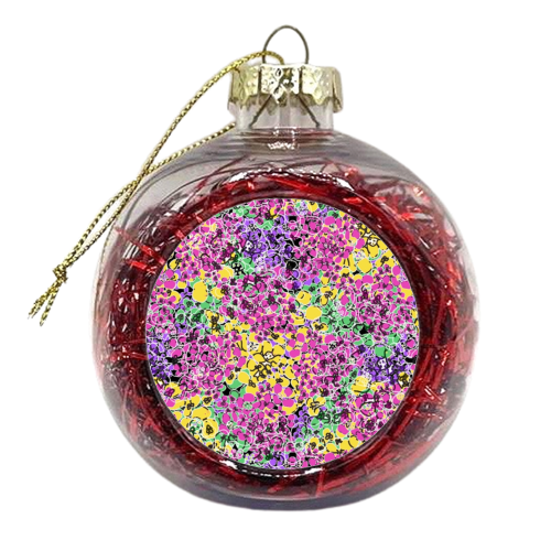 Florals - xmas bauble by Rosemaria Romero