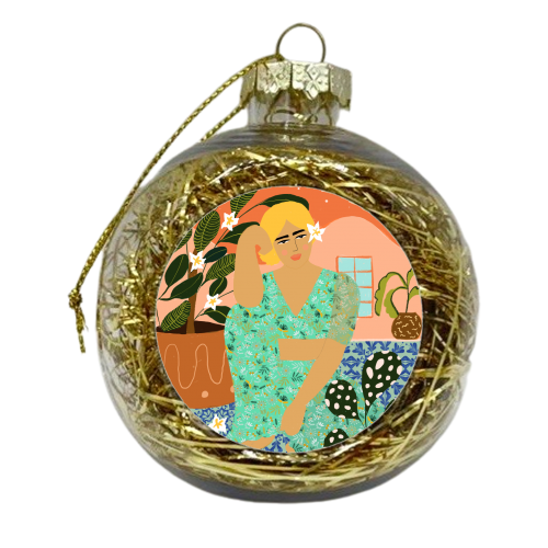 Flower Collector - xmas bauble by Uma Prabhakar Gokhale