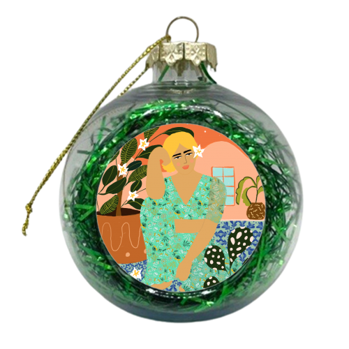 Flower Collector - xmas bauble by Uma Prabhakar Gokhale