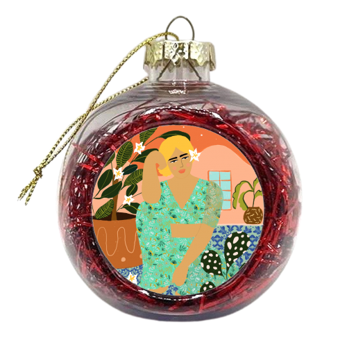 Flower Collector - xmas bauble by Uma Prabhakar Gokhale