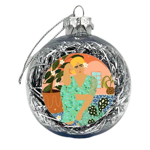 Flower Collector - xmas bauble by Uma Prabhakar Gokhale