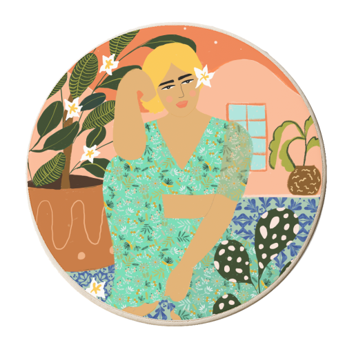 Flower Collector - personalised beer coaster by Uma Prabhakar Gokhale