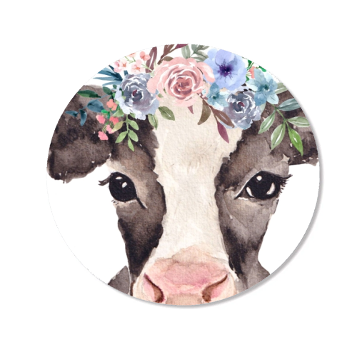 flower cow mugshot. - Magnet by Linbylane