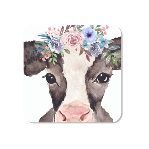 flower cow mugshot. - Magnet by Linbylane