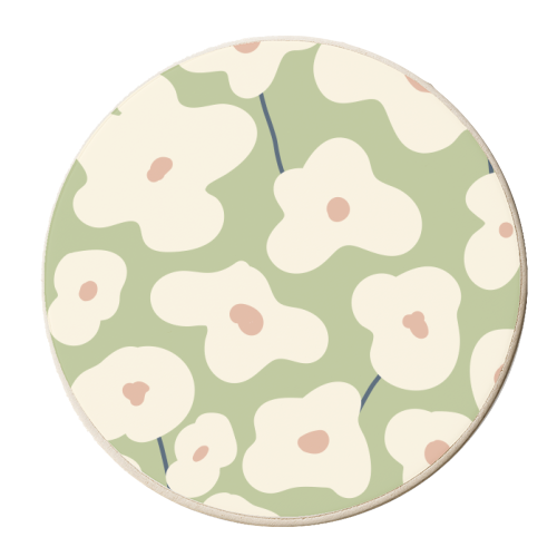 Flower Field - personalised beer coaster by Move Studio