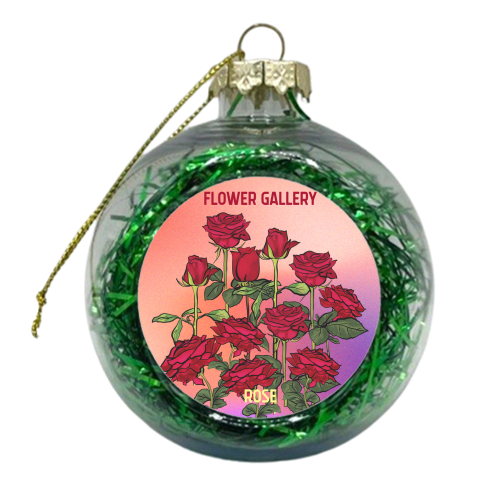 Flower Gallery Roses - xmas bauble by EZbie