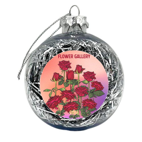 Flower Gallery Roses - xmas bauble by EZbie