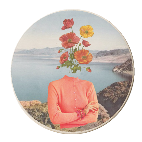 Flower girl - personalised beer coaster by Maya Land