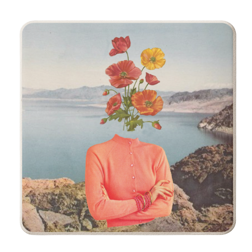 Flower girl - personalised beer coaster by Maya Land