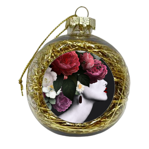 Flower lady - xmas bauble by Larissa Grace