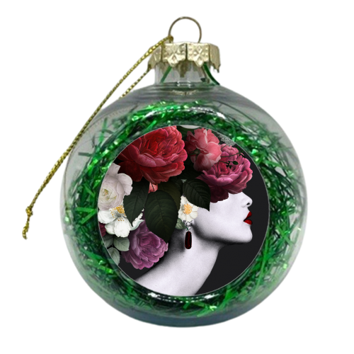Flower lady - xmas bauble by Larissa Grace