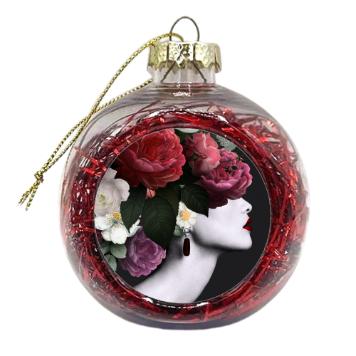 Flower lady - xmas bauble by Larissa Grace