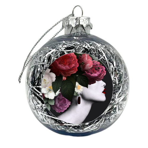 Flower lady - xmas bauble by Larissa Grace