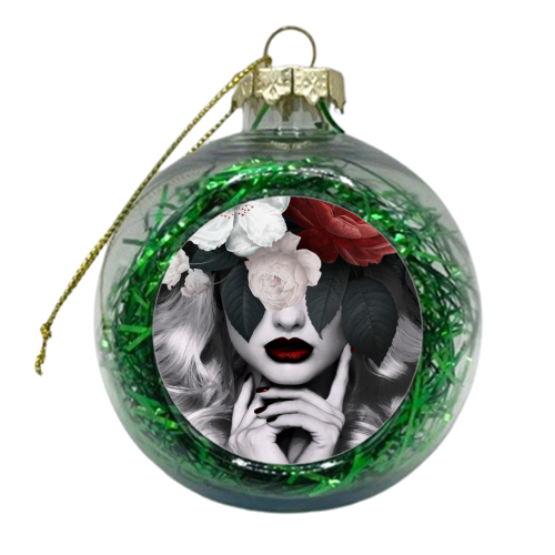 Flower lady II - xmas bauble by Larissa Grace