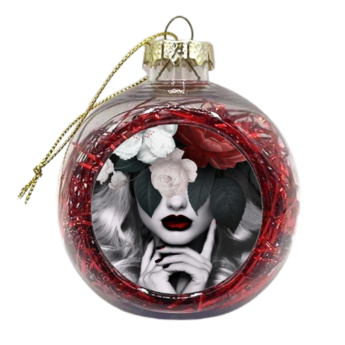 Flower lady II - xmas bauble by Larissa Grace