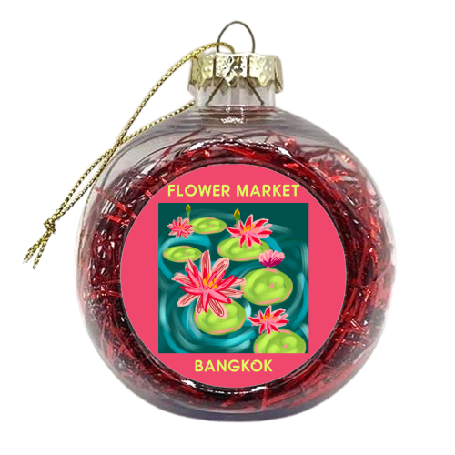 Flower Market Bangkok - xmas bauble by EZbie