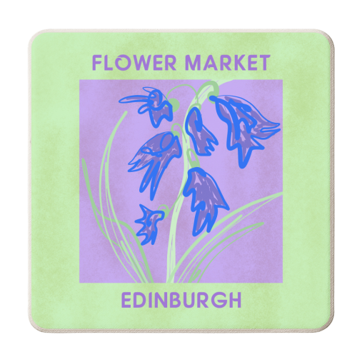 Flower Market Edinburgh - personalised beer coaster by EZbie