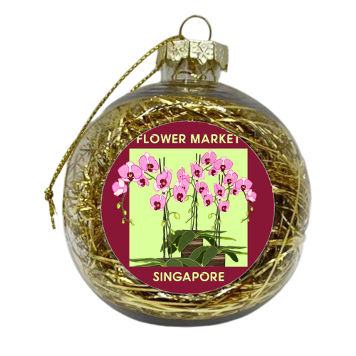 Flower Market Singapore - xmas bauble by EZbie